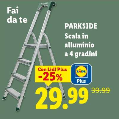 PARKSIDE Scala in alluminio a 4 gradini