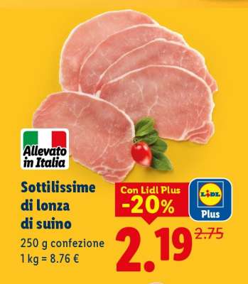 Sottilissime di lonza di suino
