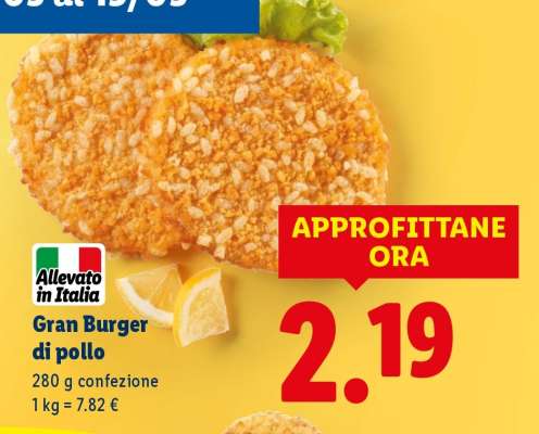 Gran burger di pollo