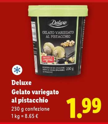 Deluxe Gelato variegato al pistacchio