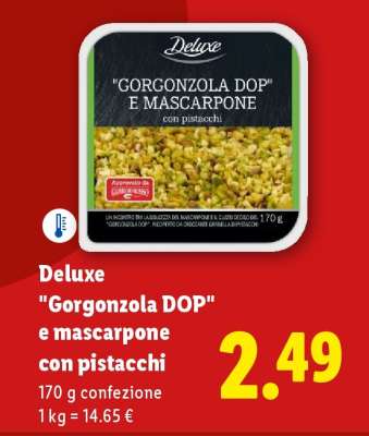 Deluxe Gorgonzola DOP e mascarpone con pistacchi