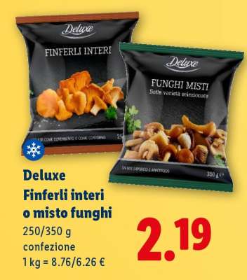 Deluxe Finferli interi o misto funghi