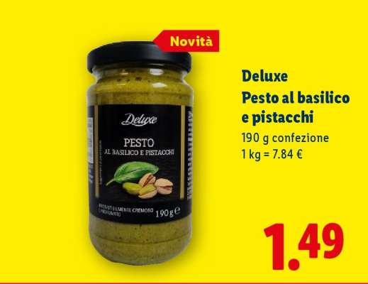Deluxe Pesto al basilico e pistacchi