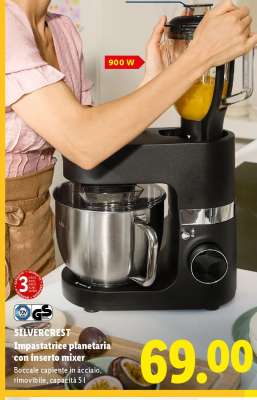 SILVERCREST Impastatrice planetaria con inserto mixer