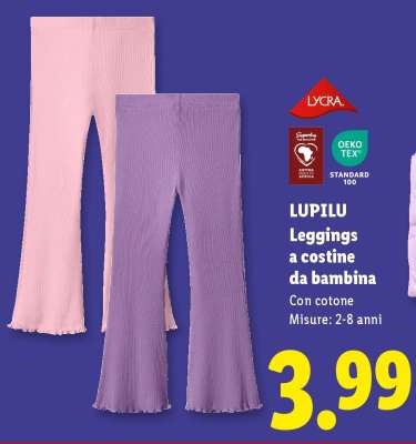 LUPILU Leggings a costine da bambina