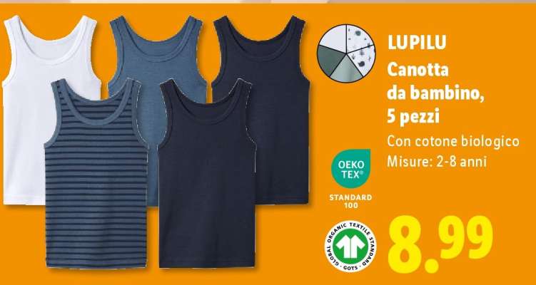 LUPILU Canotta da bambino, 5 pezzi