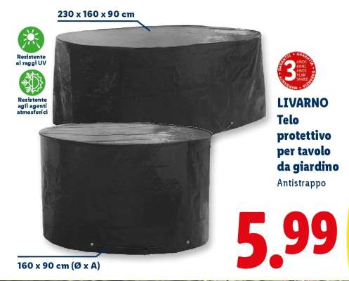 LIVARNO Telo protettivo per tavolo da giardino