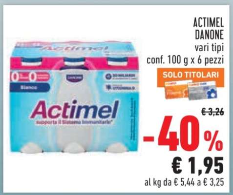 ACTIMEL DANONE vari tipi