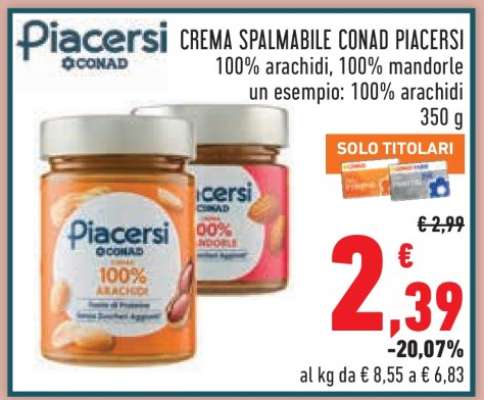 CREMA SPALMABILE CONAD PIACERSI
