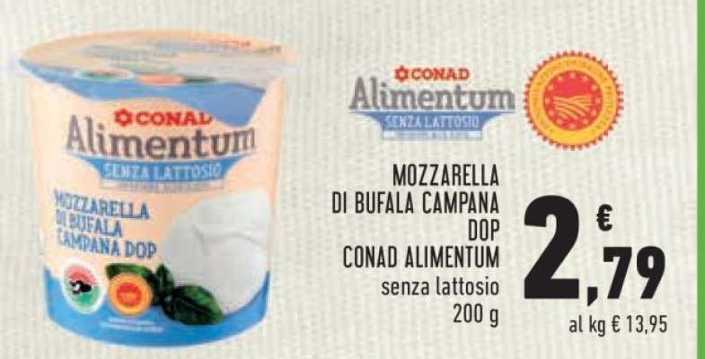MOZZARELLA DI BUFALA CAMPANA DOP CONAD ALIMENTUM
