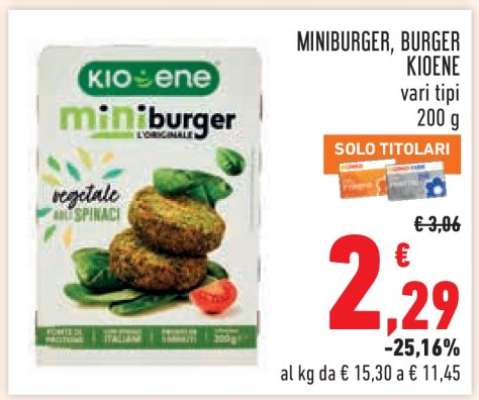 MINIBURGER, BURGER KIOENE