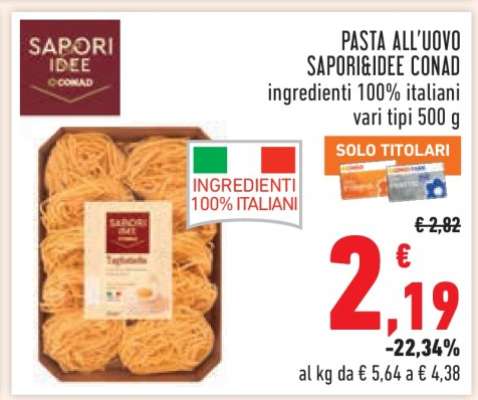 Pasta all'uovo Sapori&Idee Conad