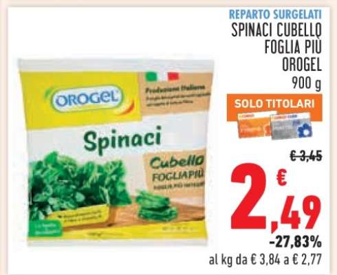 Spinaci Cubello Foglia Più Orogel