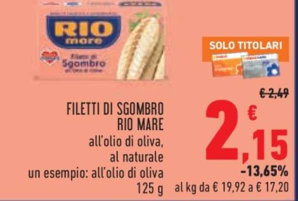 Filetti di sgombro Rio Mare