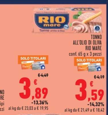 Tonno all’Olio di Oliva Rio Mare