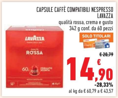 Capsule Caffè Compatibili Nespresso Lavazza