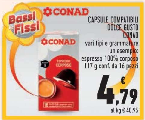 Capsule compatibili Dolce Gusto CONAD