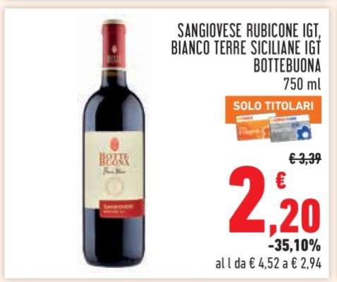 Sangiovese Rubicone IGT, Bianco Terre Siciliane IGT Bottebuona