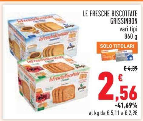 LE FRESCHE BISCOTTATE GRISSINBON