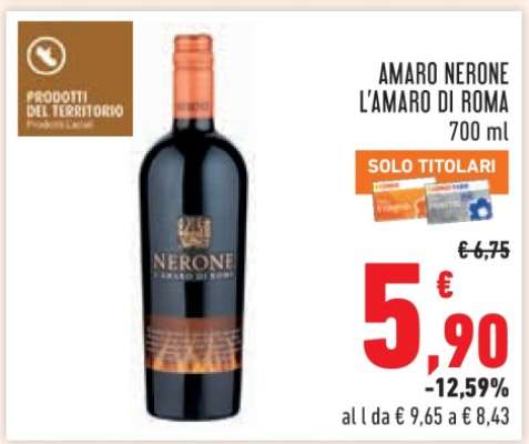 AMARO NERONE L'AMARO DI ROMA 700 ml