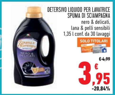 Detersivo Liquido per Lavatrice Spuma di Sciampagna