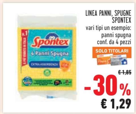 LINEA PANNI, SPUGNE SPONTEX