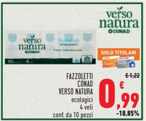 Fazzoletti Conad Verso Natura