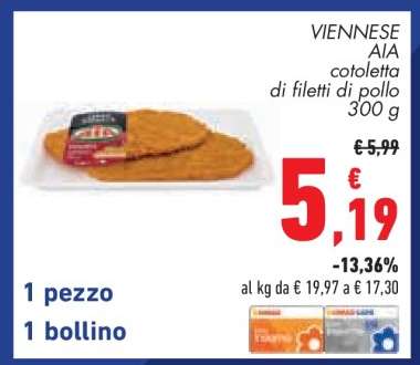 VIENNESE AIA cotoletta di filetti di pollo 300 g