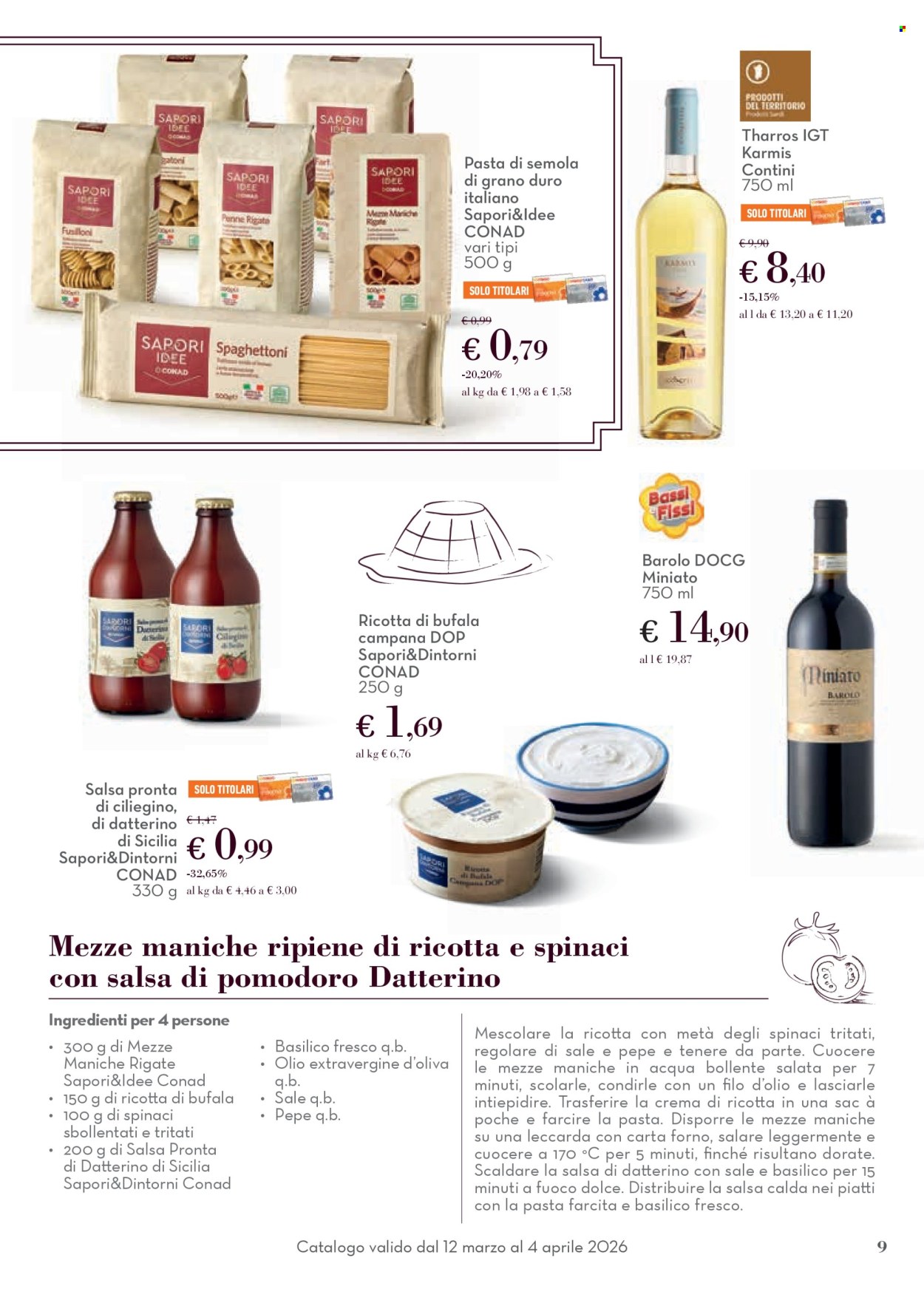 Volantino Conad - 12/3/2026 - 4/4/2026. Pagina 9