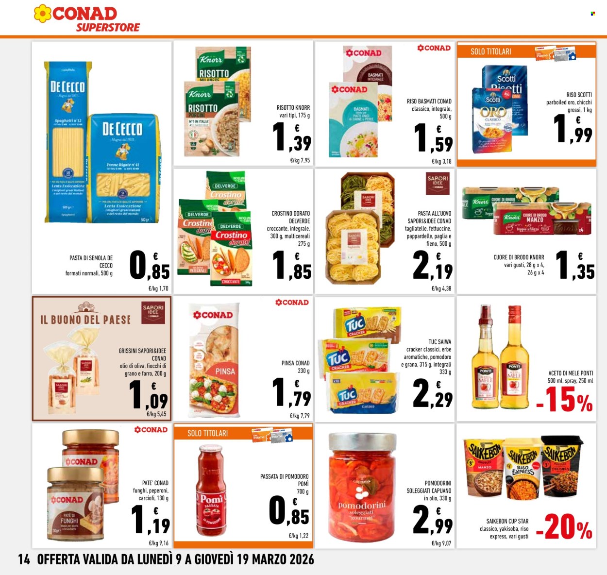 Volantino Conad Superstore - 9/3/2026 - 19/3/2026. Pagina 14