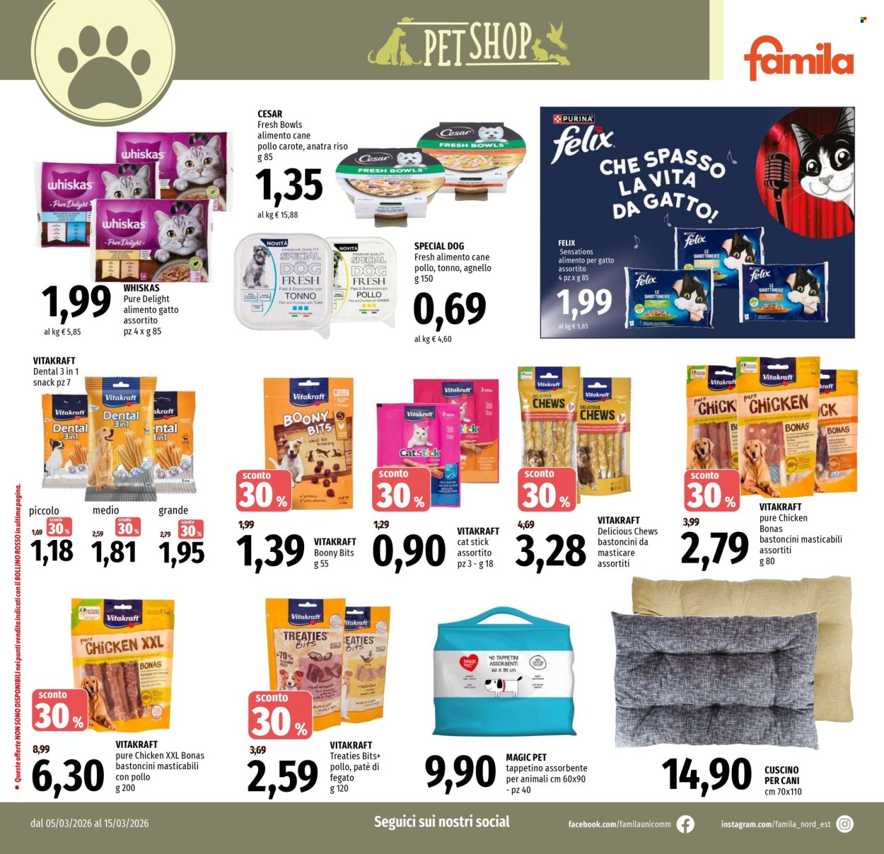 Volantino Famila - 5/3/2026 - 15/3/2026. Pagina 22