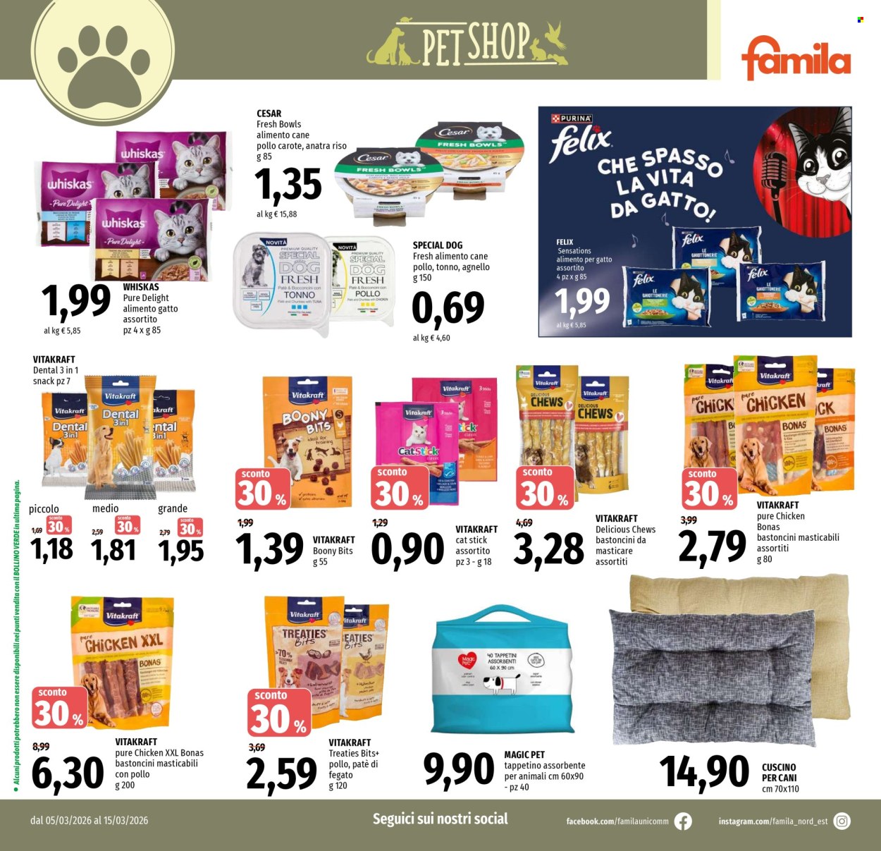 Volantino Famila - 5/3/2026 - 15/3/2026. Pagina 22