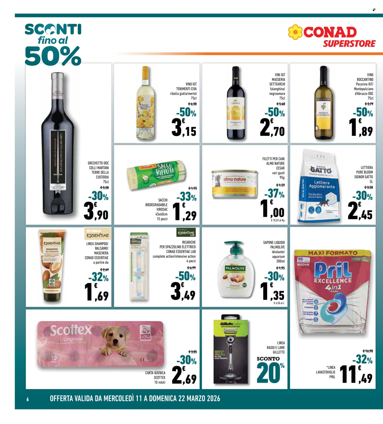 Volantino Conad Superstore - 11/3/2026 - 22/3/2026. Pagina 6
