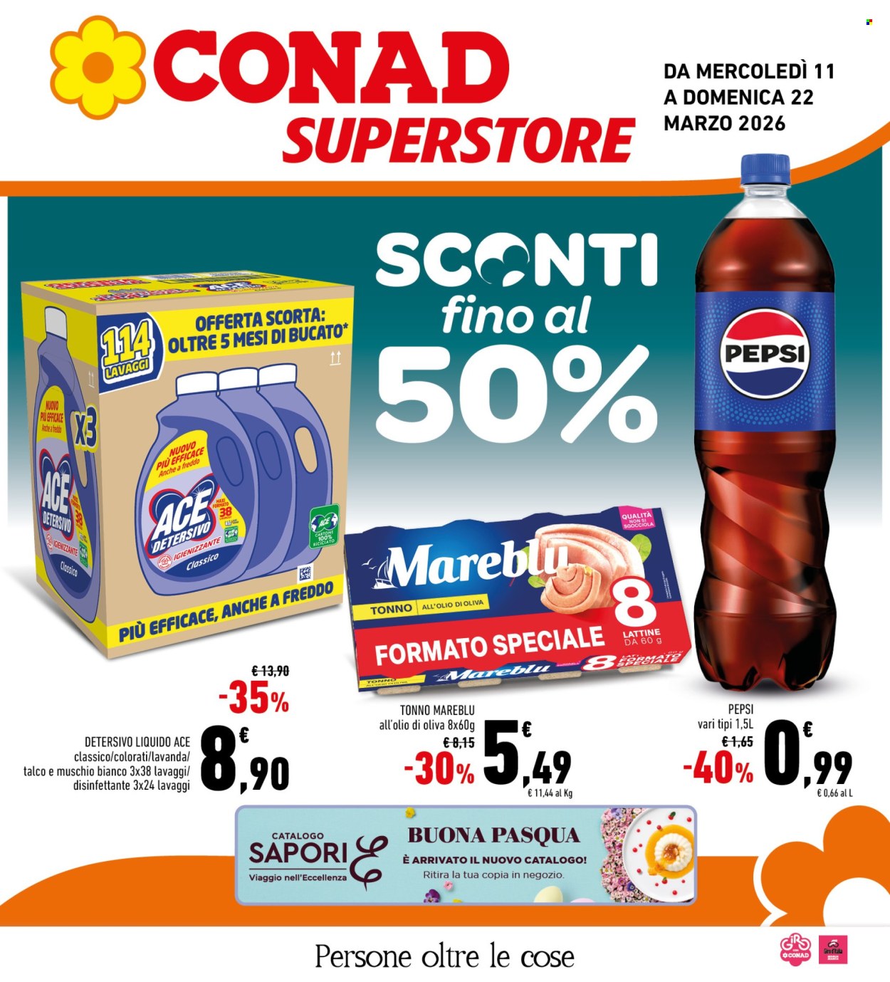 Volantino Conad Superstore - 11/3/2026 - 22/3/2026. Pagina 1