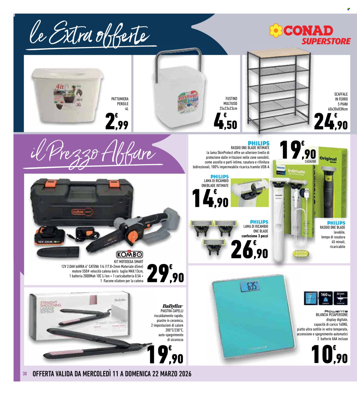 Volantino Conad Superstore - 11/3/2026 - 22/3/2026. Pagina 30