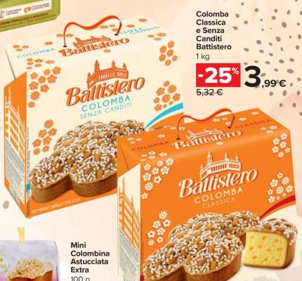 Colomba Classica e Senza Canditi Battistero