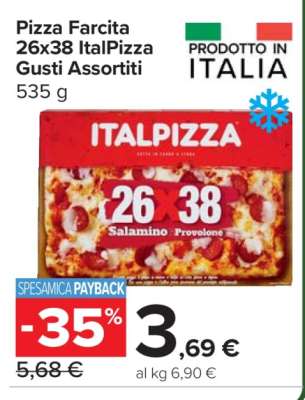 Pizza Farcita 26x38 ItalPizza Gusti Assortiti