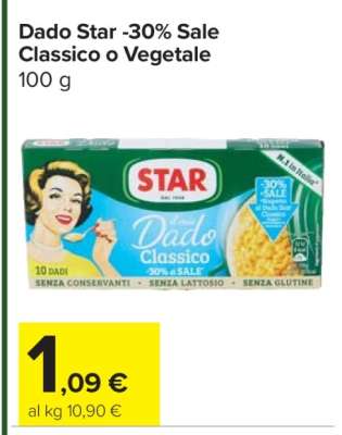 Dado Star -30% Sale Classico o Vegetale