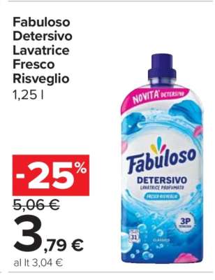 Fabuloso Detersivo Lavatrice Fresco Risveglio