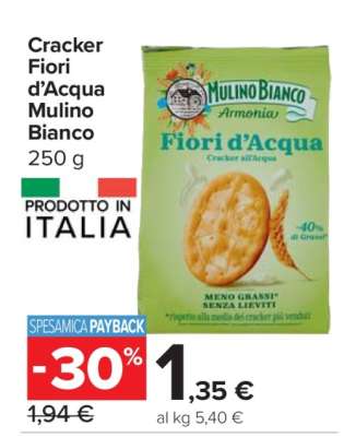 CRACKER FIORI D’ACQUA MULINO BIANCO