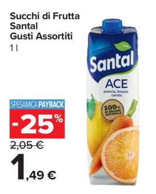 Succhi di Frutta Santal Gusti Assortiti