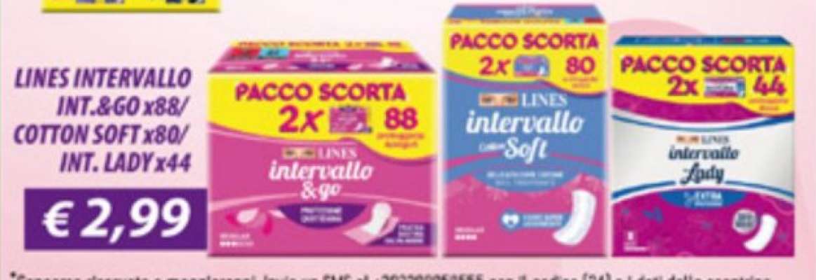 LINES INTERVALLO INT.&GO x88/ COTTON SOFT x80/ INT. LADY x44