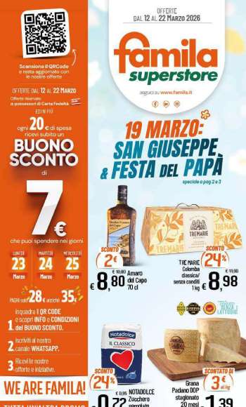 Volantino Famila - 12/3/2026 - 22/3/2026.