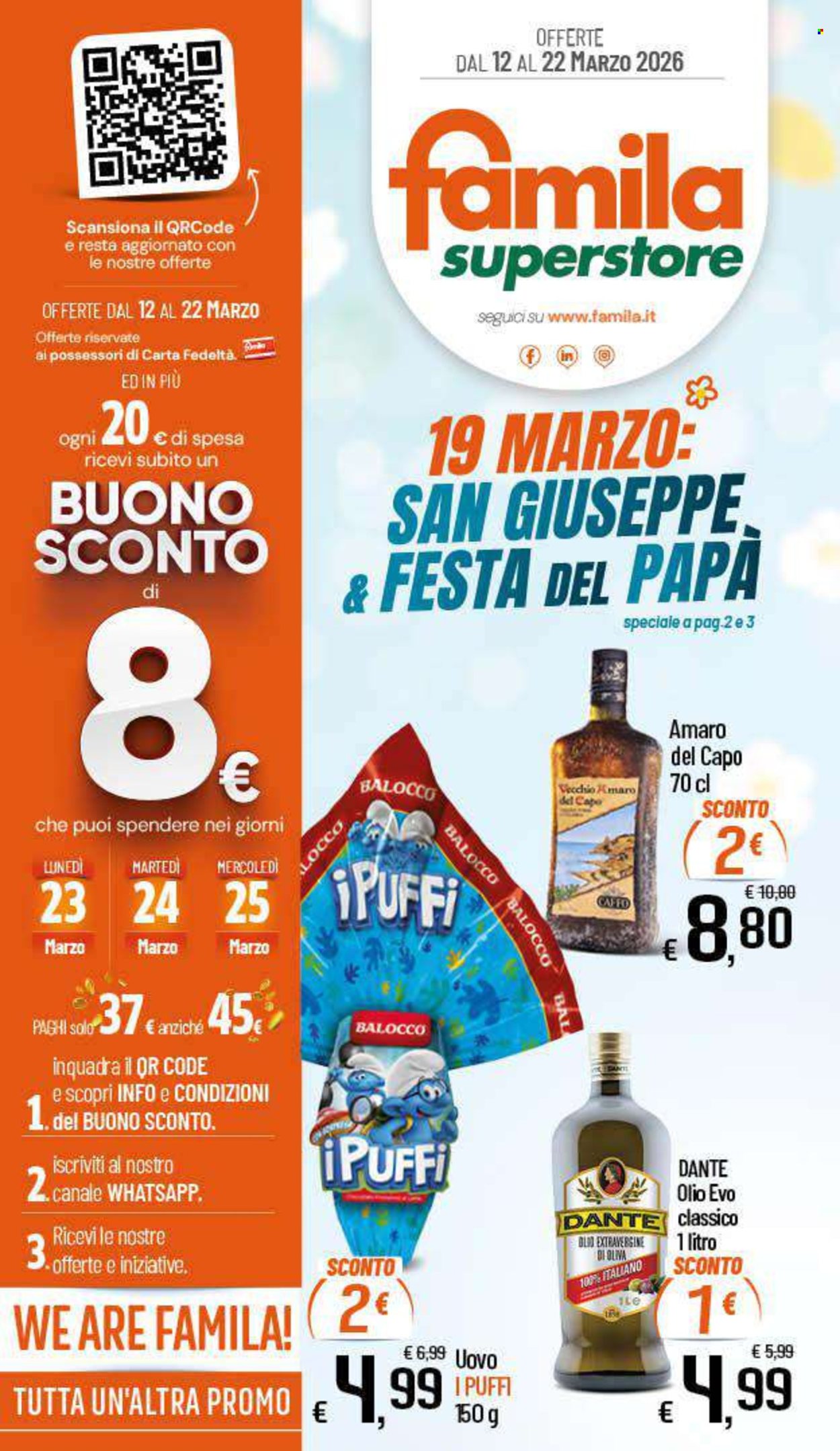 Volantino Famila - 12/3/2026 - 22/3/2026. Pagina 1