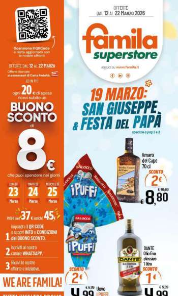 Volantino Famila - 12/3/2026 - 22/3/2026.
