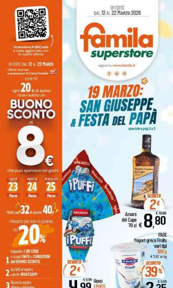 Volantino Famila - 12/3/2026 - 22/3/2026.
