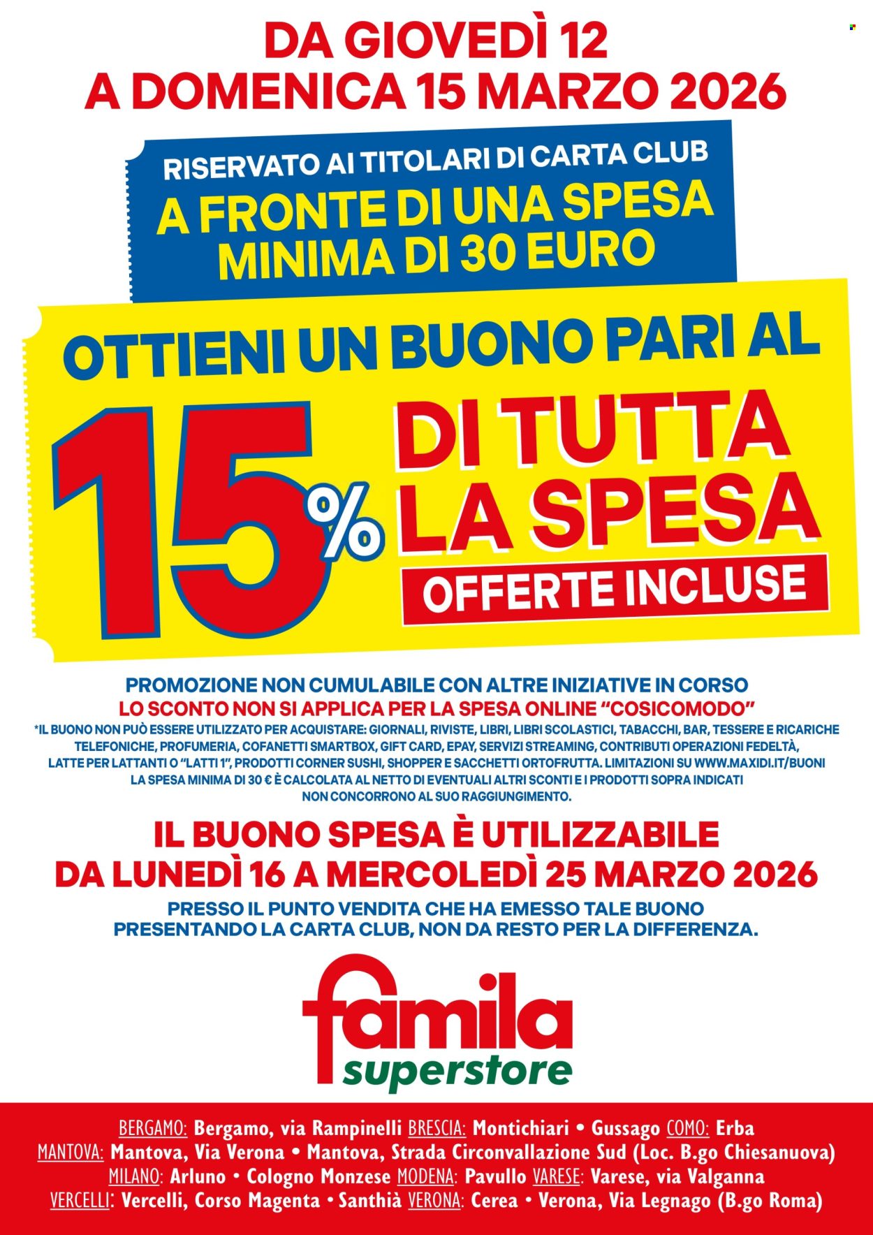 Volantino Famila - 12/3/2026 - 15/3/2026. Pagina 2