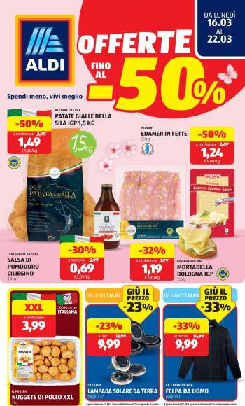 Volantino Aldi - 16/3/2026 - 22/3/2026.