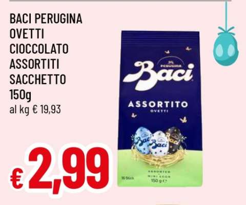 BACI PERUGINA OVETTI CIOCCOLATO ASSORTITI SACCHETTO