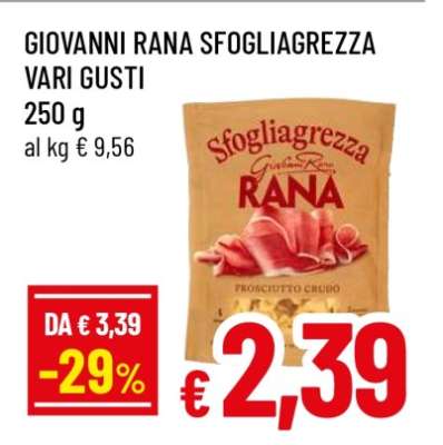 GIOVANNI RANA SFOGLIAGREZZA VARI GUSTI